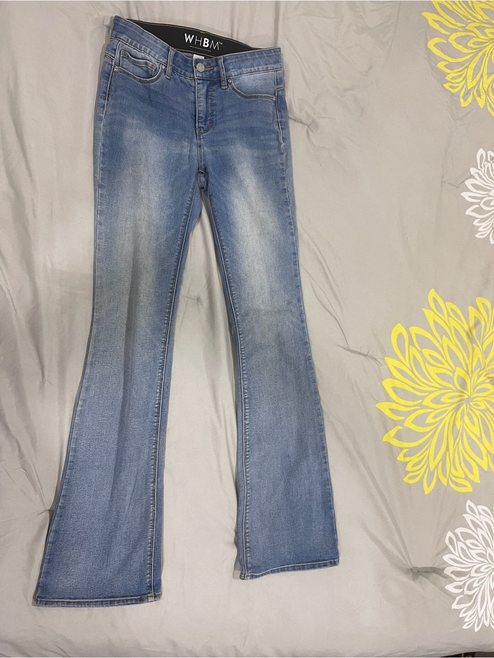 White House Black Market Light Denim Flare Jeans